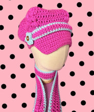 Cargar imagen en el visor de la galería, A) Bubble Gum News Girl Hat Set
