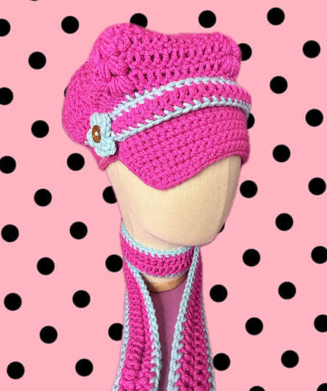 A) Bubble Gum News Girl Hat Set
