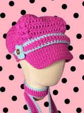 Cargar imagen en el visor de la galería, A) Bubble Gum News Girl Hat Set
